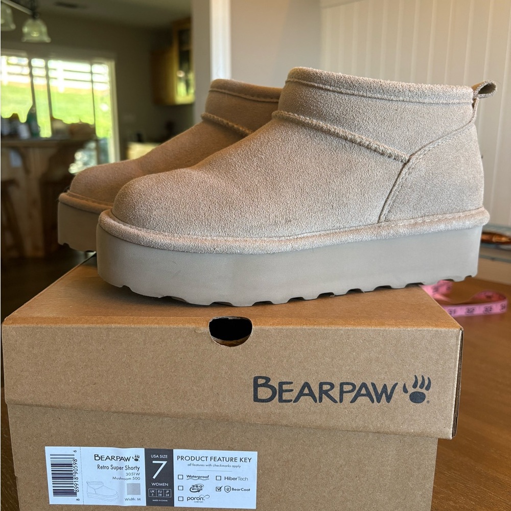BearPaw Retro Super Shorty ankle boots - Mushroom